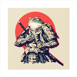 samurai frog Posters and Art